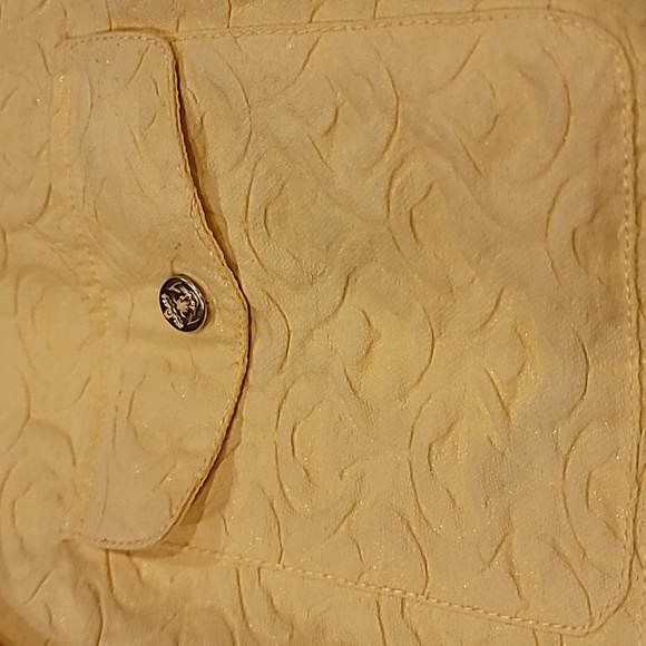 Alfred Dunner Full Zipper Textured Anorak Spring Jacket Yellow 16 - Picture 6 of 17